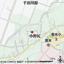 熊本県玉名市小野尻687周辺の地図
