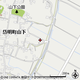 熊本県玉名市岱明町山下351周辺の地図