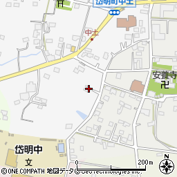 熊本県玉名市岱明町中土932周辺の地図