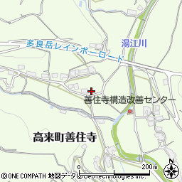長崎県諫早市高来町善住寺388周辺の地図
