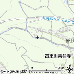 長崎県諫早市高来町善住寺375周辺の地図