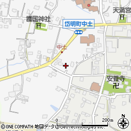 熊本県玉名市岱明町中土940周辺の地図