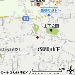 熊本県玉名市岱明町山下225周辺の地図