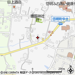 熊本県玉名市岱明町中土950周辺の地図
