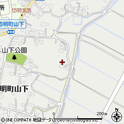 熊本県玉名市岱明町山下407-1周辺の地図