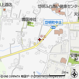 熊本県玉名市岱明町中土971-1周辺の地図