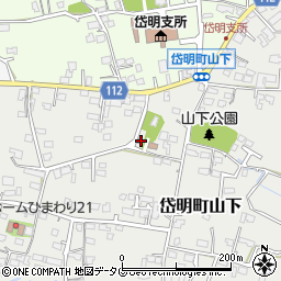 熊本県玉名市岱明町山下227周辺の地図