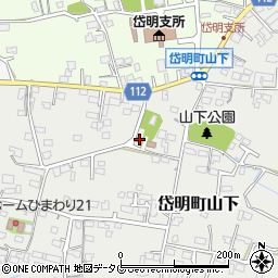 熊本県玉名市岱明町山下227周辺の地図