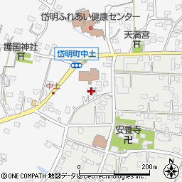 熊本県玉名市岱明町中土981周辺の地図