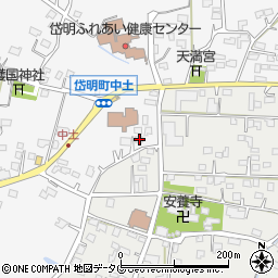 熊本県玉名市岱明町中土983周辺の地図