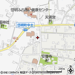 熊本県玉名市岱明町中土883周辺の地図