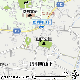 熊本県玉名市岱明町山下366周辺の地図