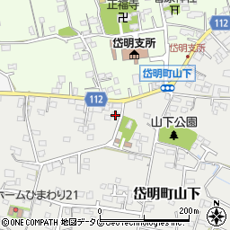 熊本県玉名市岱明町山下207周辺の地図