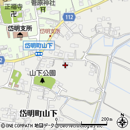 熊本県玉名市岱明町山下380周辺の地図