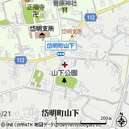 熊本県玉名市岱明町山下372周辺の地図