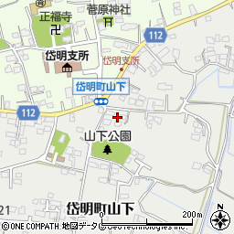 熊本県玉名市岱明町山下378周辺の地図