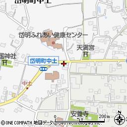 熊本県玉名市岱明町中土989周辺の地図