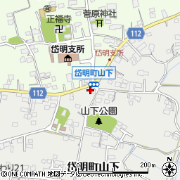 熊本県玉名市岱明町山下214周辺の地図
