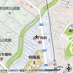 水田一区公民館周辺の地図
