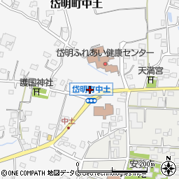 熊本県玉名市岱明町中土1002周辺の地図