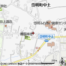 熊本県玉名市岱明町中土782-1周辺の地図