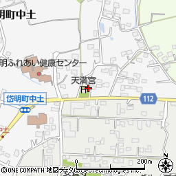 熊本県玉名市岱明町中土1050-1周辺の地図