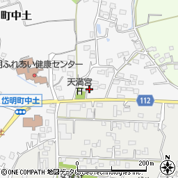 熊本県玉名市岱明町中土1054周辺の地図