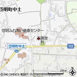 熊本県玉名市岱明町中土1045周辺の地図