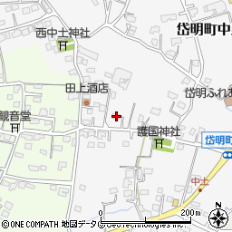 熊本県玉名市岱明町中土804周辺の地図