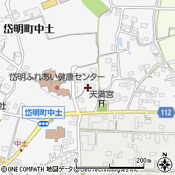 熊本県玉名市岱明町中土1040周辺の地図