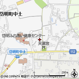 熊本県玉名市岱明町中土1042周辺の地図