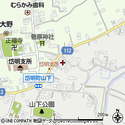 熊本県玉名市岱明町山下449周辺の地図
