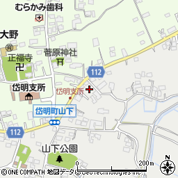 熊本県玉名市岱明町山下449周辺の地図