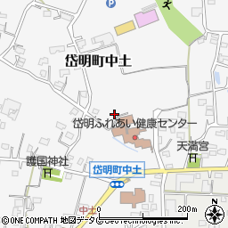 熊本県玉名市岱明町中土1011周辺の地図