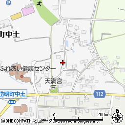熊本県玉名市岱明町中土1118周辺の地図
