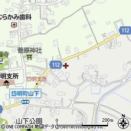 熊本県玉名市岱明町山下452周辺の地図