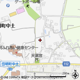 熊本県玉名市岱明町中土1117周辺の地図