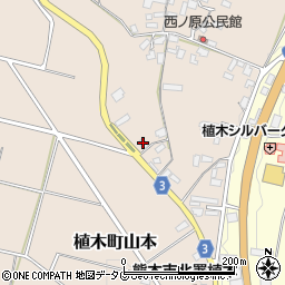 熊本県酪連植木中央集乳所周辺の地図
