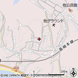 長崎県諫早市小長井町牧周辺の地図