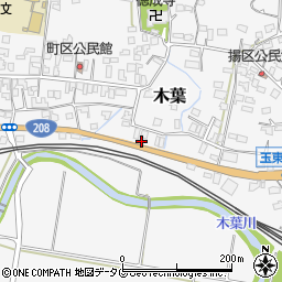 熊本県玉名郡玉東町木葉34周辺の地図