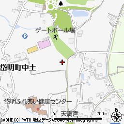 熊本県玉名市岱明町中土周辺の地図
