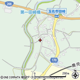 熊本県玉名市田崎周辺の地図