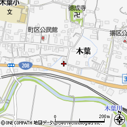 熊本県玉名郡玉東町木葉36周辺の地図