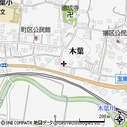 熊本県玉名郡玉東町木葉1034周辺の地図