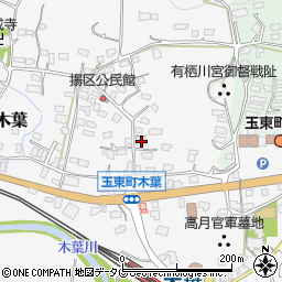 熊本県玉名郡玉東町木葉800-1周辺の地図