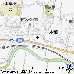 熊本県玉名郡玉東町木葉3周辺の地図