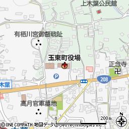 熊本県玉名郡玉東町周辺の地図