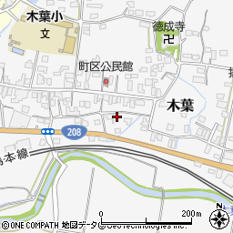 熊本県玉名郡玉東町木葉6周辺の地図