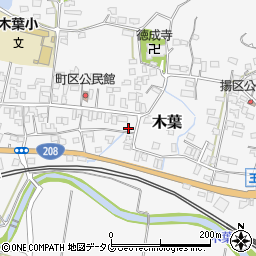 熊本県玉名郡玉東町木葉40周辺の地図