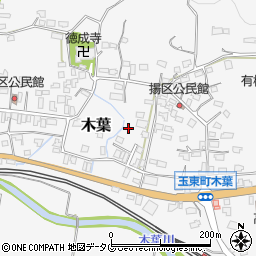 熊本県玉名郡玉東町木葉周辺の地図